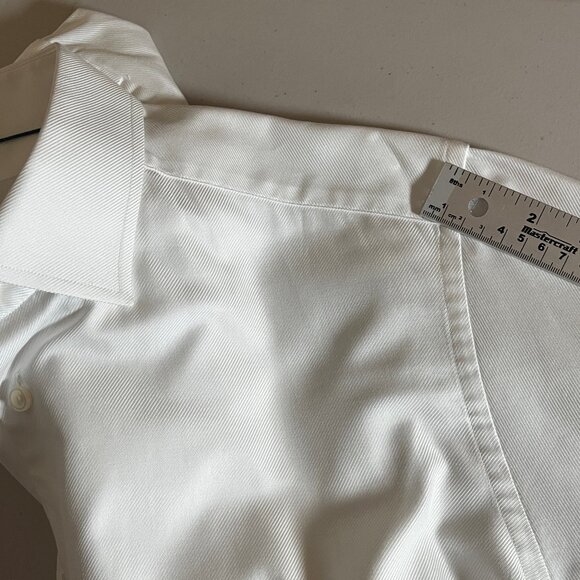 Eton Slim Fit Cotton Button Up Dress Shirt - Men's Size 43/17 - White - Picture 10 of 12